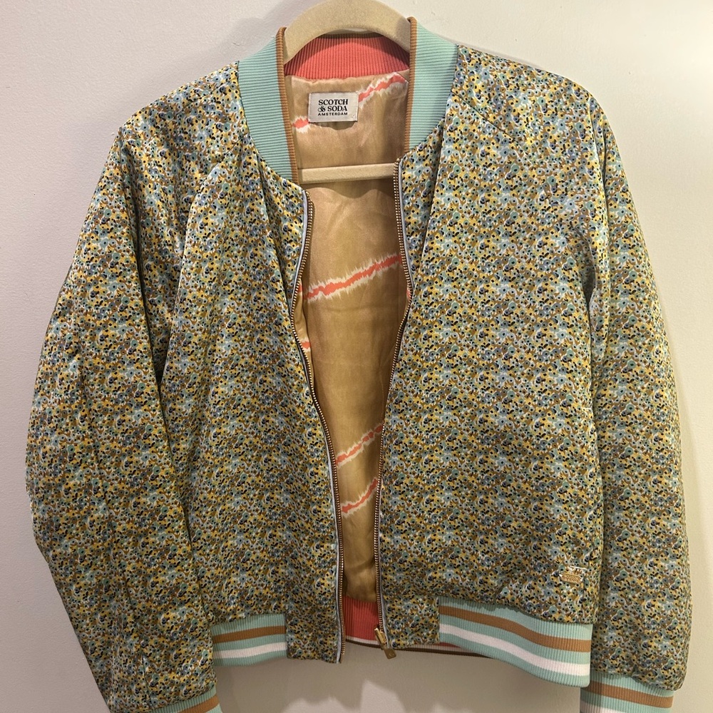 Scotch & Soda Reversible Floral Bomber Jacket